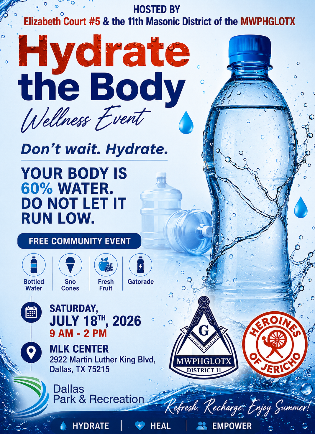 Hydrate the Body Wellness Event